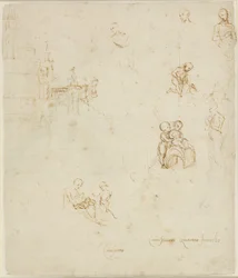 Verso: Varios Estudios de Figuras, WA1846.145